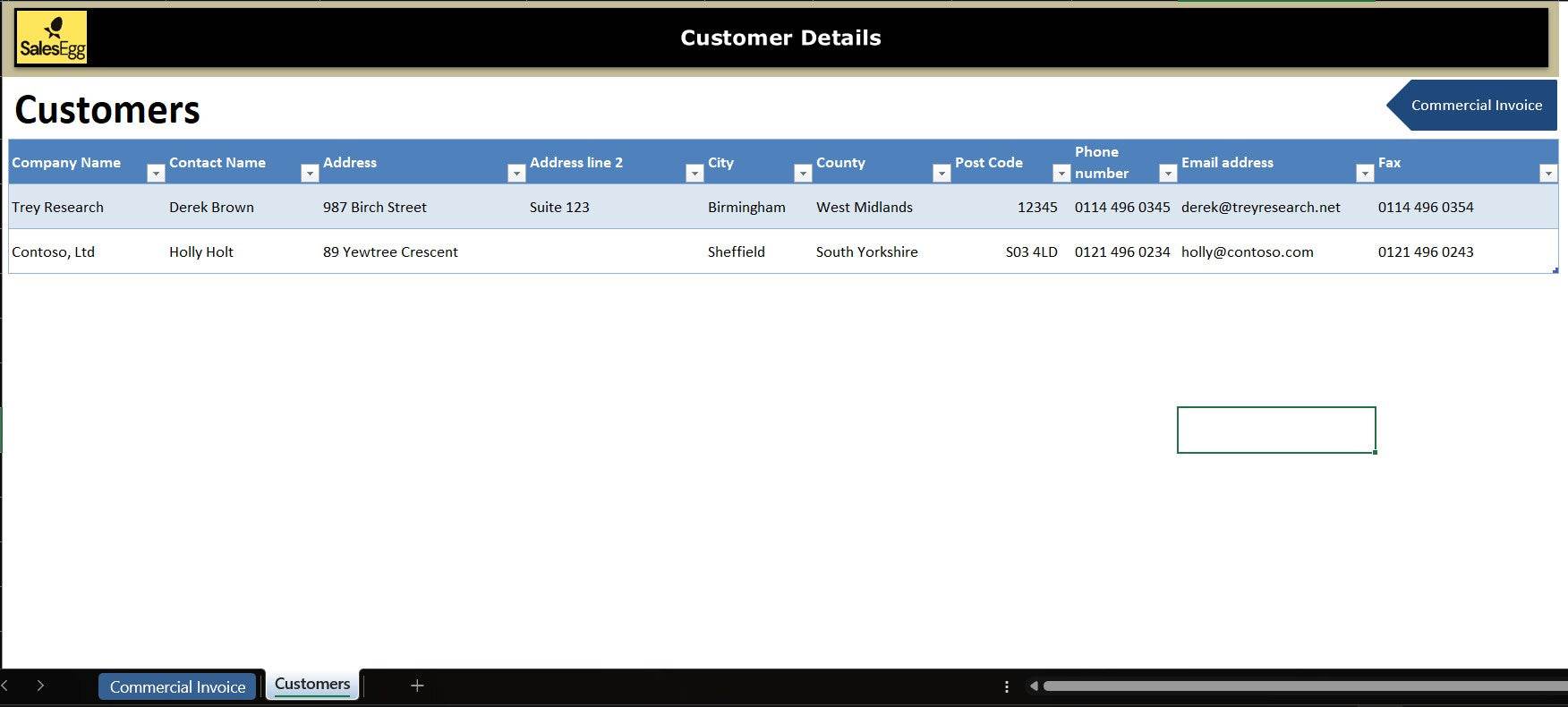 Commercial Invoice