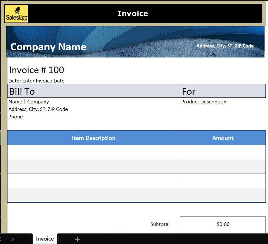 Blue Invoice