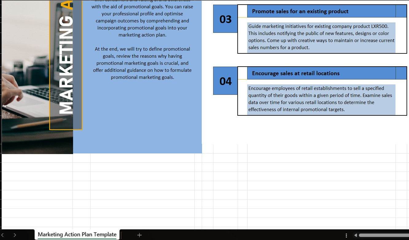 Marketing Action Plan Excel Template
