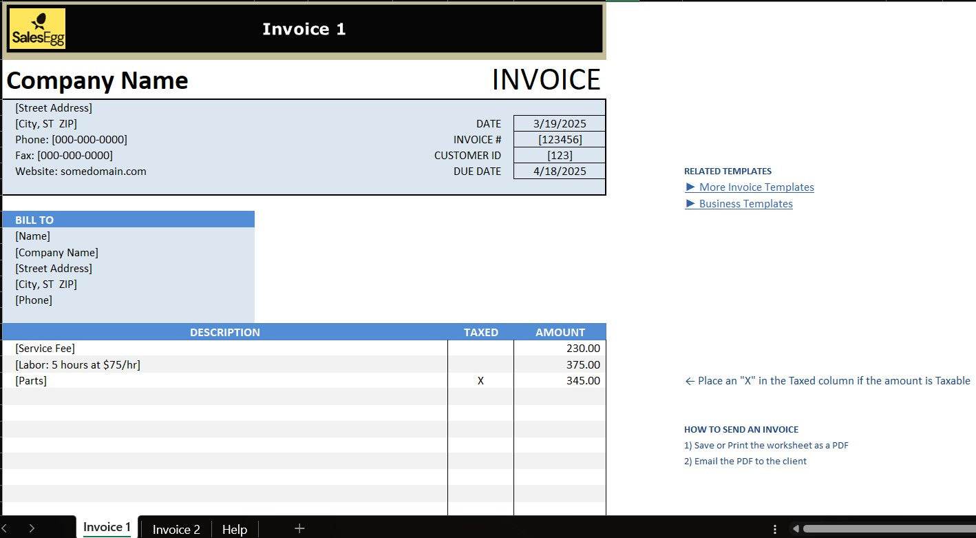 Service Invoice