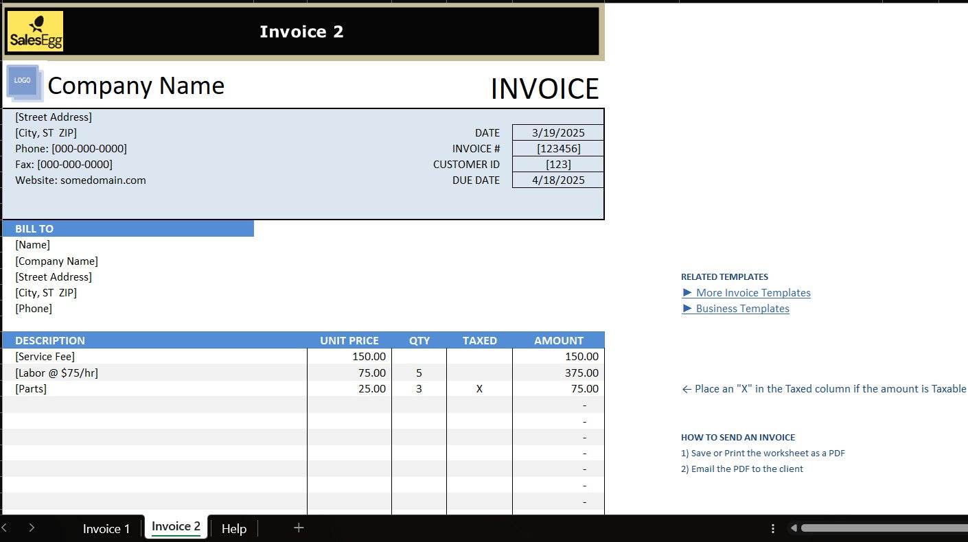 Service Invoice