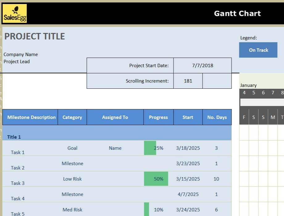 SprintSync: Agile Gantt Chart Template