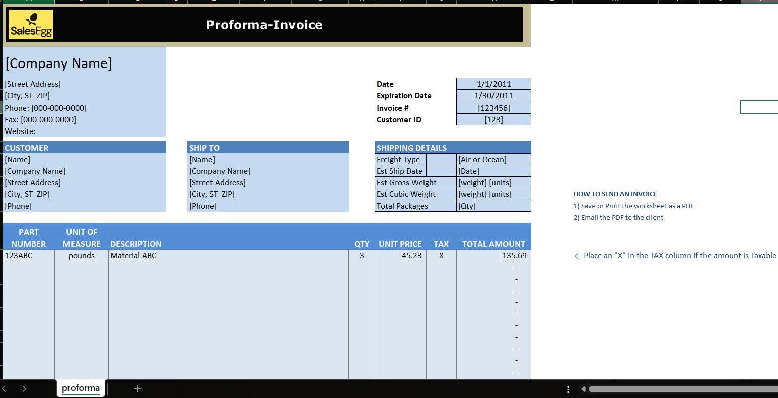 Proforma Invoice