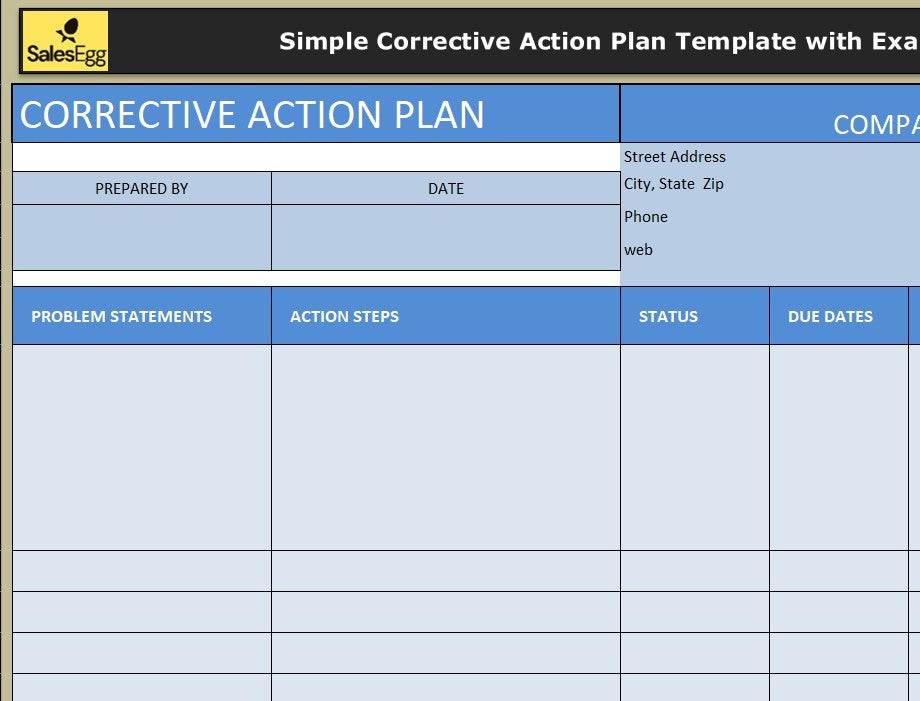 FixFrame: Simple Corrective Action Plan Template