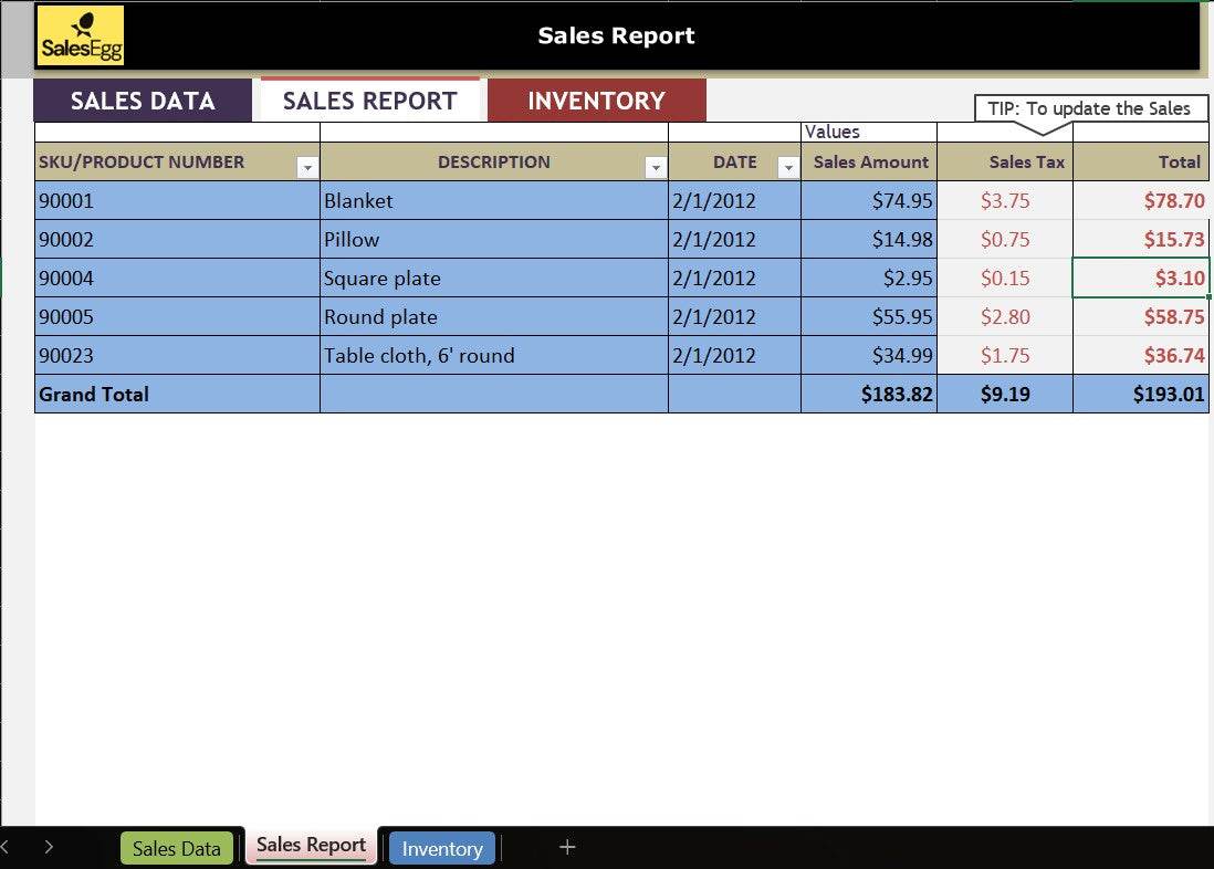 Daily Sales Tracker