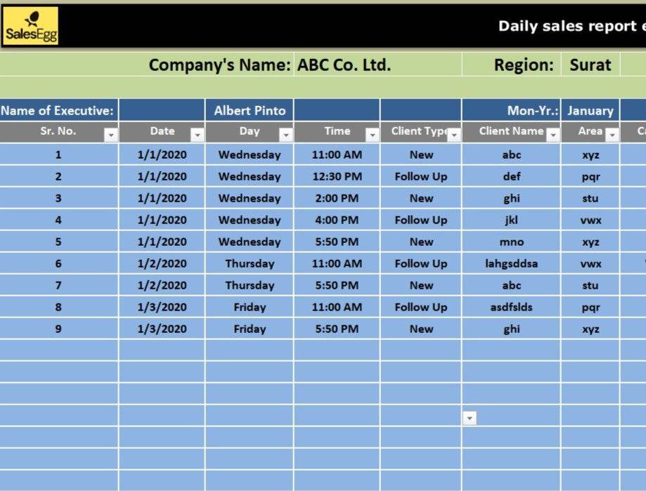 Daily Sales Report