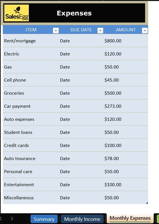 Personal Budget Planner