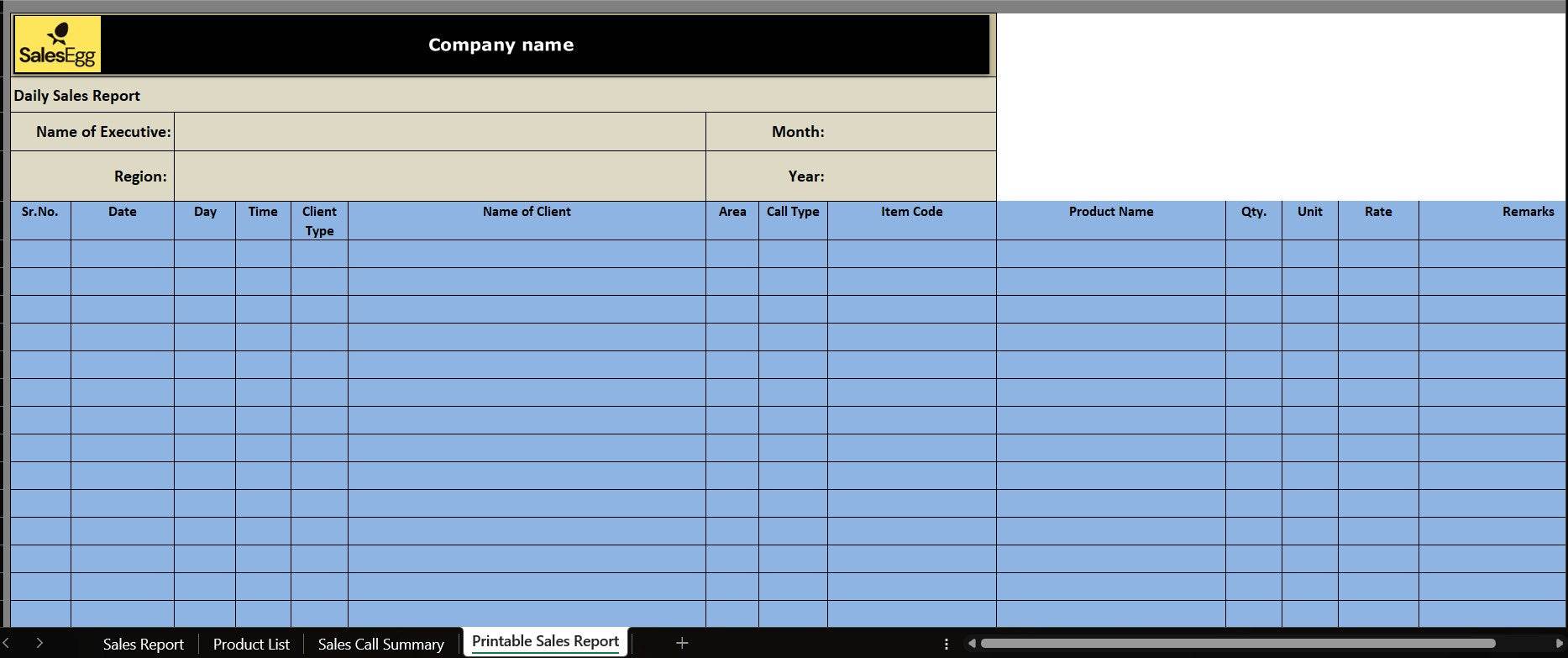 Daily Sales Report