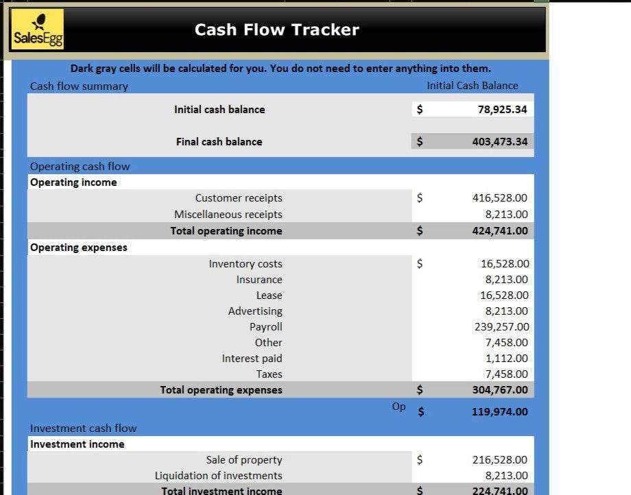 Cash Flow Tracker